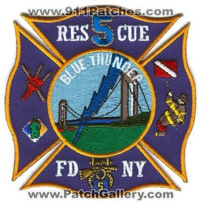 New York City Fire Department FDNY Rescue 5 (New York)
Scan By: PatchGallery.com
Keywords: of dept. f.d.n.y. company co. station blue thunder
