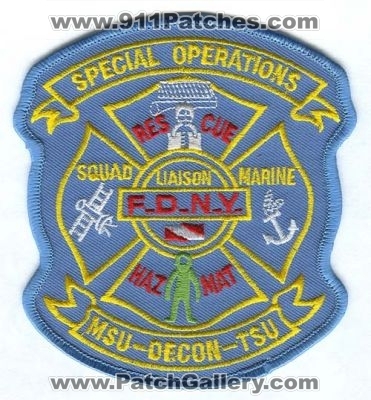 New York City Fire Department FDNY Special Operations (New York)
Scan By: PatchGallery.com
Keywords: of dept. f.d.n.y. company co. station msu decon tsu rescue haz-mat hazmat squad liaison marine