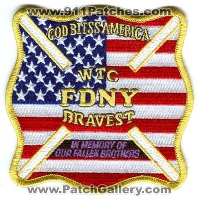New York City Fire Department FDNY World Trade Center Bravest In Memory (New York)
Scan By: PatchGallery.com
Keywords: dept. of f.d.n.y. wtc God bless America of our fallen brothers