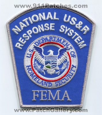 National USAR Response System NDMS Federal Emergency Management Agency FEMA Patch (No State Affiliation)
Scan By: PatchGallery.com
Keywords: Urban Search & Rescue U.S.A.R. U.S. Department Dept. of Homeland Security DHS D.H.S.