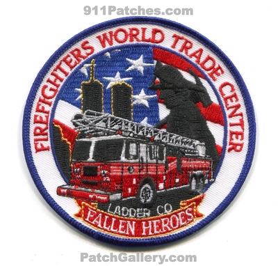 Firefighters World Trade Center Fallen Heroes Ladder Company Patch (New York)
Scan By: PatchGallery.com
Keywords: wtc truck co.