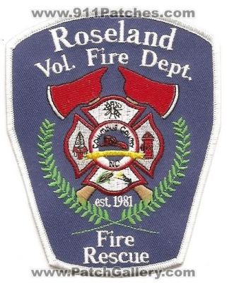 Roseland Volunteer Fire Rescue Department (North Carolina)
Thanks to Enforcer31.com for this scan.
Keywords: vol. dept. nc chadbourn columbus county