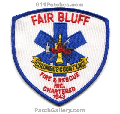 Fair Bluff Fire Rescue Department Columbus County Patch (North Carolina)
Scan By: PatchGallery.com
Keywords: & and dept. inc. co. chartered 1943