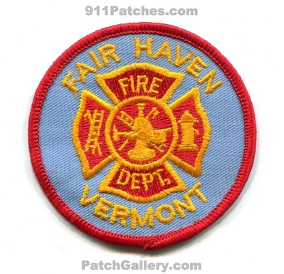 Fair Haven Fire Department Patch (Vermont)
Scan By: PatchGallery.com
Keywords: dept.