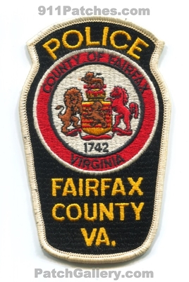 Fairfax County Police Department Patch (Virginia)
Scan By: PatchGallery.com
Keywords: co. of dept. 1742