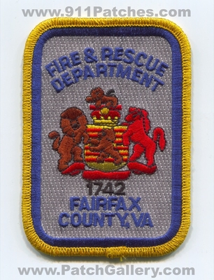 Fairfax County Fire and Rescue Department Patch (Virginia)
Scan By: PatchGallery.com
Keywords: co. & dept. 1742 va
