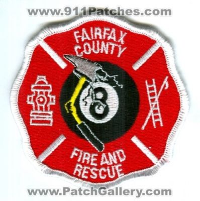 Fairfax County Fire and Rescue Department Station 8 (Virginia)
Scan By: PatchGallery.com
Keywords: dept.