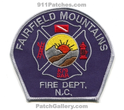 Fairfield Mountains Fire Department Patch (North Carolina)
Scan By: PatchGallery.com
Keywords: dept. k-9 k-9 k9 sar dive