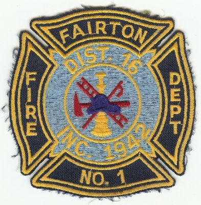 Fairton Fire Dept No 1
Thanks to PaulsFirePatches.com for this scan.
Keywords: new jersey number district 16