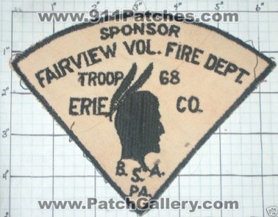 Fairview Volunteer Fire Department Sponsor BSA Troop 68 (Pennsylvania)
Thanks to swmpside for this picture.
Keywords: vol. dept. erie co. county b.s.a.