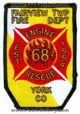 Fairview Township Fire Department Engine Rescue 68 Patch (Pennsylvania)
Scan By: PatchGallery.com
Keywords: twp dept. york county co. station