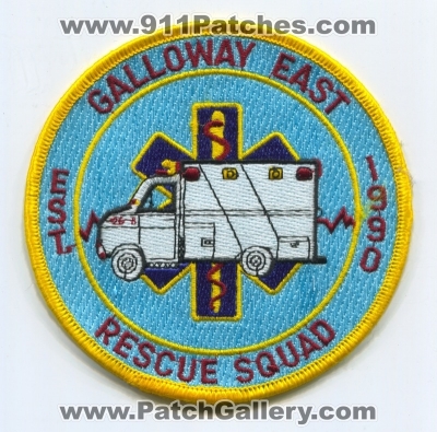 Galloway East Rescue Squad EMS Patch (New Jersey)
Scan By: PatchGallery.com
