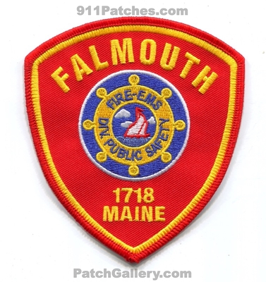 Falmouth Fire EMS Department Patch (Maine)
Scan By: PatchGallery.com
Keywords: dept. division div. of public safety dps d.p.s. 1718
