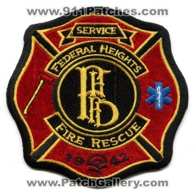 Federal Heights Fire Rescue Patch (Colorado)
[b]Scan From: Our Collection[/b]
Keywords: department dept.