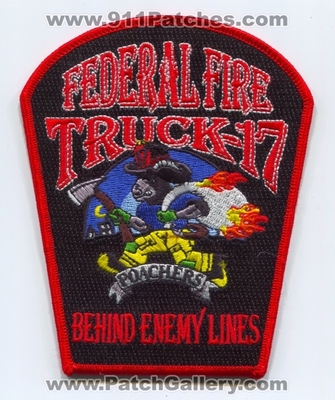 Federal Fire Department San Diego Truck 17 Patch (California)
Scan By: PatchGallery.com
Keywords: Dept. Firefighters Company Co. Station Behind Enemy Lines - Poachers