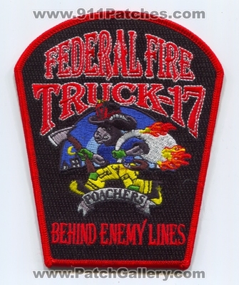 Federal Fire Department San Diego Truck 17 Patch (California)
Scan By: PatchGallery.com
Keywords: Dept. Firefighters Company Co. Station Behind Enemy Lines - Poachers