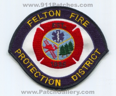 Felton Fire Protection District Patch (California)
Scan By: PatchGallery.com
Keywords: prot. dist. department dept. est. 1935