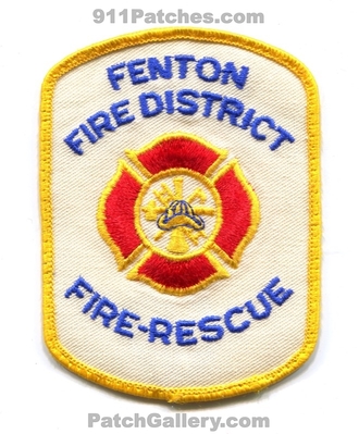 Fenton Fire District Patch (Missouri)
Scan By: PatchGallery.com
Keywords: dist. department dept. rescue