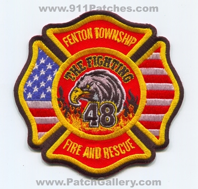 Fenton Township Fire and Rescue Department 48 Patch (Michigan)
Scan By: PatchGallery.com
Keywords: twp. dept the fighting eagle