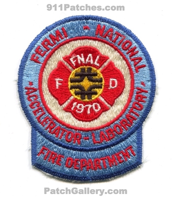 Fermi National Accelerator Laboratory Fire Department Fermilab DOE Patch (Illinois)
Scan By: PatchGallery.com
Keywords: fnal 1970 dept. of energy physics