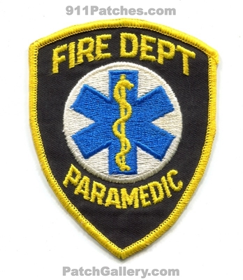 Fire Department Paramedic EMS Patch (No State Affiliation)
Scan By: PatchGallery.com
Keywords: dept. blank generic stock