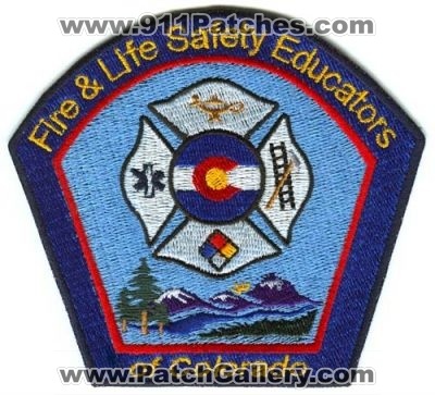 Fire & Life Safety Educators of Colorado Patch (Colorado)
[b]Scan From: Our Collection[/b]
Keywords: and