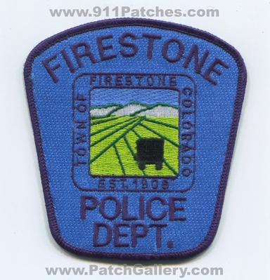 Firestone Police Department Patch (Colorado)
Scan By: PatchGallery.com
Keywords: town of dept.