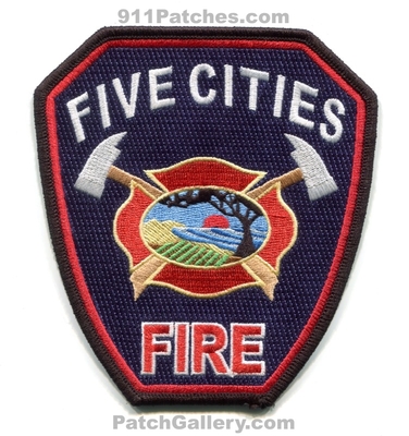 Five Cities Fire Department Patch (California)
Scan By: PatchGallery.com
Keywords: 5 dept.