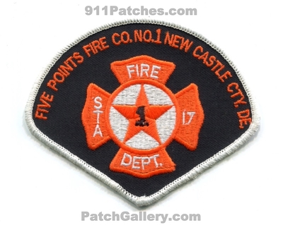Five Points Fire Company Number 1 Station 17 New Castle City Patch (Delaware)
Scan By: PatchGallery.com
Keywords: 5 co. no. #1 department dept. sta. cty