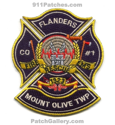 Flanders Fire Rescue Department Company 1 Mount Olive Township Patch (New Jersey)
Scan By: PatchGallery.com
Keywords: ems dept. co. number no. #1 mt. twp. 1923