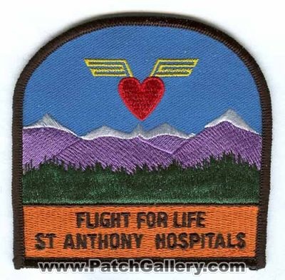 Flight For Life St Anthony Hospitals Patch (Colorado)
[b]Scan From: Our Collection[/b]
(Confirmed)
www.FlightForLifeColorado.com

Keywords: ems air medical helicopter saint