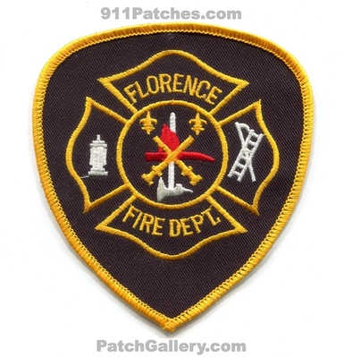 Florence Fire Department Patch (Mississippi)
Scan By: PatchGallery.com
Keywords: dept.