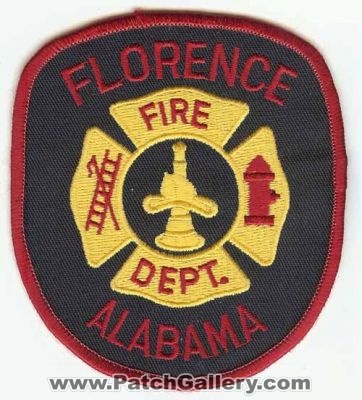 Florence Fire Dept (Alabama)
Thanks to PaulsFirePatches.com for this scan.
Keywords: department