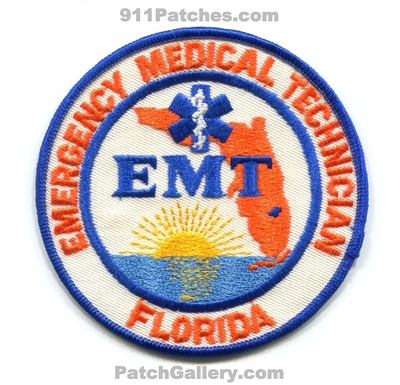 Florida State Emergency Medical Technician EMT EMS Patch (Florida)
Scan By: PatchGallery.com
Keywords: services ambulance