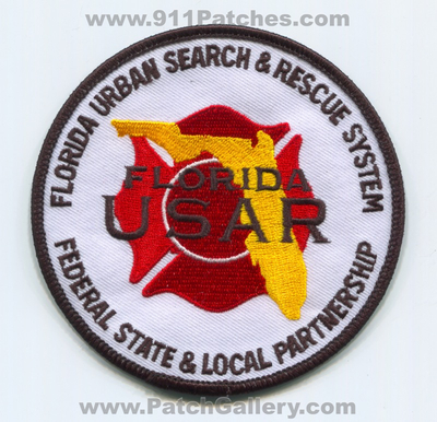 Florida Urban Search and Rescue USAR System Patch (Florida)
Scan By: PatchGallery.com
Keywords: & u.s.a.r. us&r u.s.&.r. federal state local partnerships
