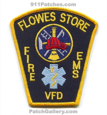 Flowes Volunteer Fire Department Patch (North Carolina)
Scan By: PatchGallery.com
Keywords: vol. dept. ems