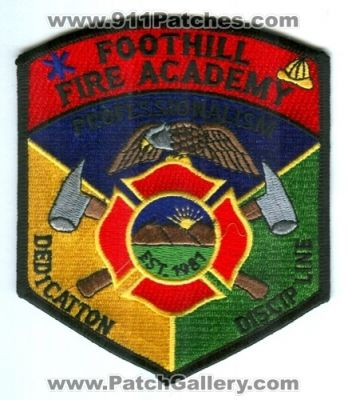 Foothill Fire Academy (California)
Scan By: PatchGallery.com
