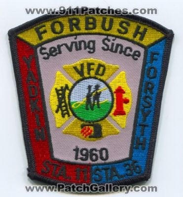 Forbush Volunteer Fire Department Yadkin Station 11 Forsyth Station 36 (North Carolina)
Scan By: PatchGallery.com
Keywords: vol. dept. vfd company sta.