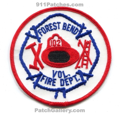 Forest Bend Volunteer Fire Department Patch (Texas)
Scan By: PatchGallery.com
Keywords: vol. dept. 102