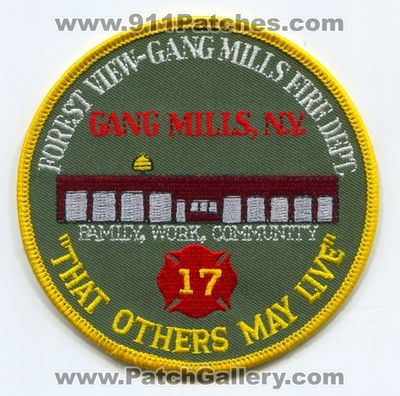 Forest View-Gang Mills Fire Department 17 Patch (New York)
Scan By: PatchGallery.com
Keywords: dept. n.y.
