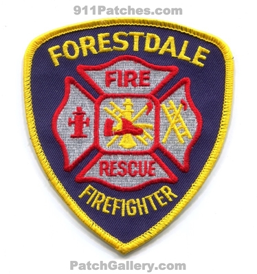 Forestdale Fire Rescue Department Firefighter Patch (Alabama)
Scan By: PatchGallery.com
Keywords: dept.