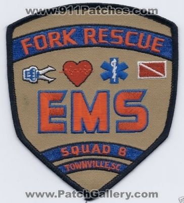 Fork Rescue EMS Squad 8 (South Carolina)
Thanks to Paul Howard for this scan.
Keywords: townville sc