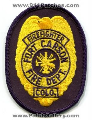 Fort Carson Fire Department FireFighter Patch (Colorado)
[b]Scan From: Our Collection[/b]
Keywords: ft. dept. colo. us army military