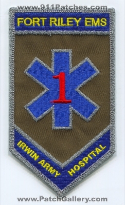 Fort Riley Emergency Medical Services EMS Irwin Army Hospital Patch (Kansas)
Scan By: PatchGallery.com
[b]Patch Made By: 911Patches.com[/b]
Keywords: ft. 1 us military