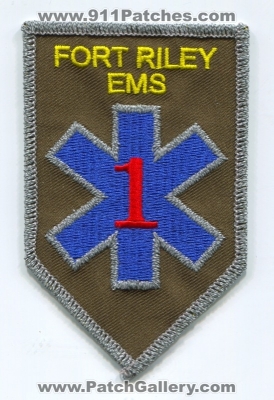 Fort Riley Emergency Medical Services EMS Patch (Kansas)
Scan By: PatchGallery.com
[b]Patch Made By: 911Patches.com[/b]
Keywords: ft. 1 us army military