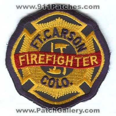 Fort Carson Firefighter Patch (Colorado)
[b]Scan From: Our Collection[/b]
Keywords: ft. us army colo.
