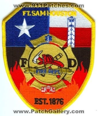 Fort Sam Houston Fire Dept Patch (Texas)
[b]Scan From: Our Collection[/b]
Keywords: ft department fd