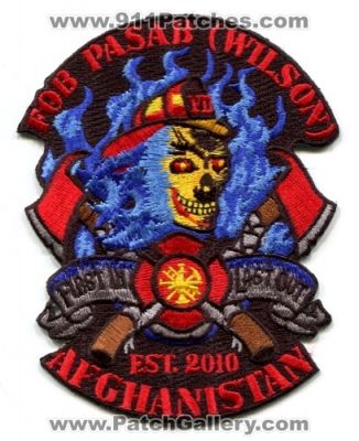 Forward Operating Base Pasab Wilson Fire Department (Afghanistan)
Scan By: PatchGallery.com
Keywords: fob dept. fd military first in last out
