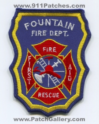Fountain Fire Department Patch (Colorado)
[b]Scan From: Our Collection[/b]
Keywords: dept. rescue first aid