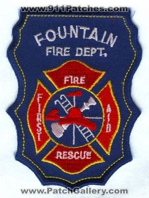 Fountain Fire Department Patch (Colorado)
[b]Scan From: Our Collection[/b]
Keywords: dept. rescue first aid